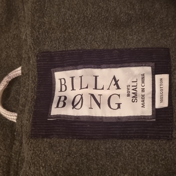 Billabong Jacket boys Size S Grey Plaid Hooded - Picture 5 of 7